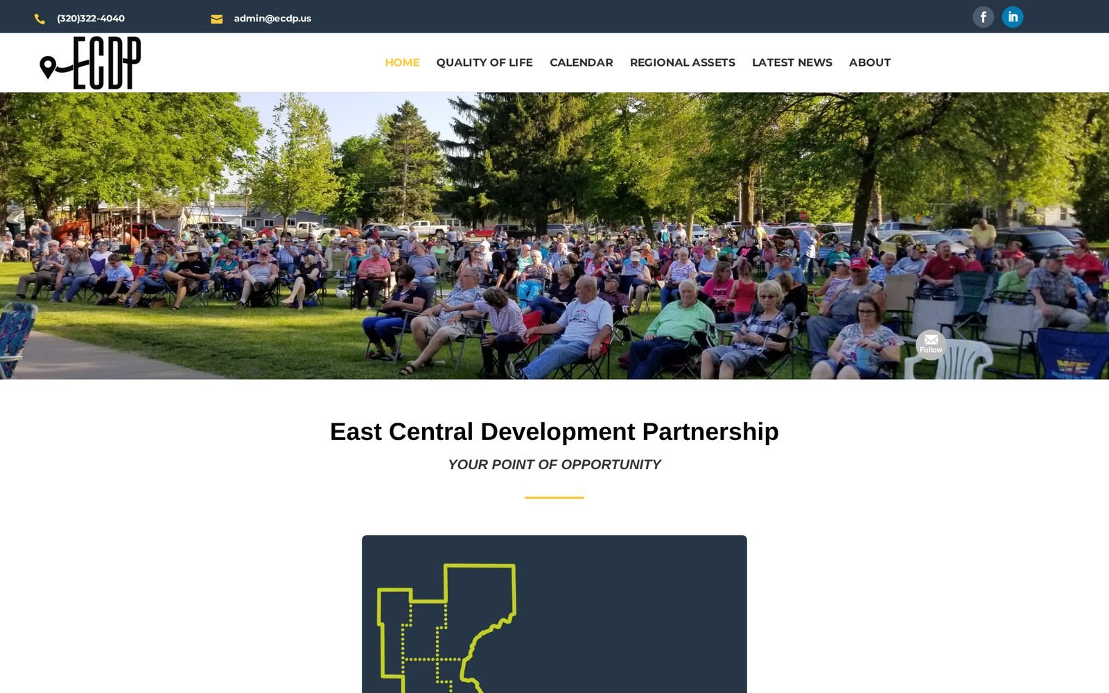 ECDP regional development website designed by BAVEON